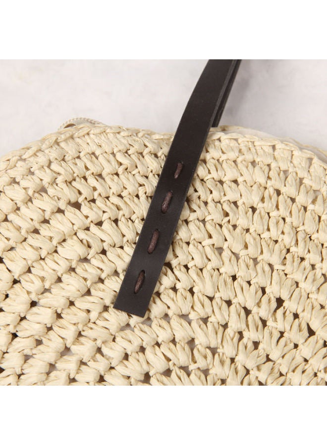 Ins Super Fire Bag Paper Rope Shoulder Bag Internet Popular Same Style Woven Bag Vacation Straw Woven Bag Women's Beach Bag-Color:Brown  - Image 4