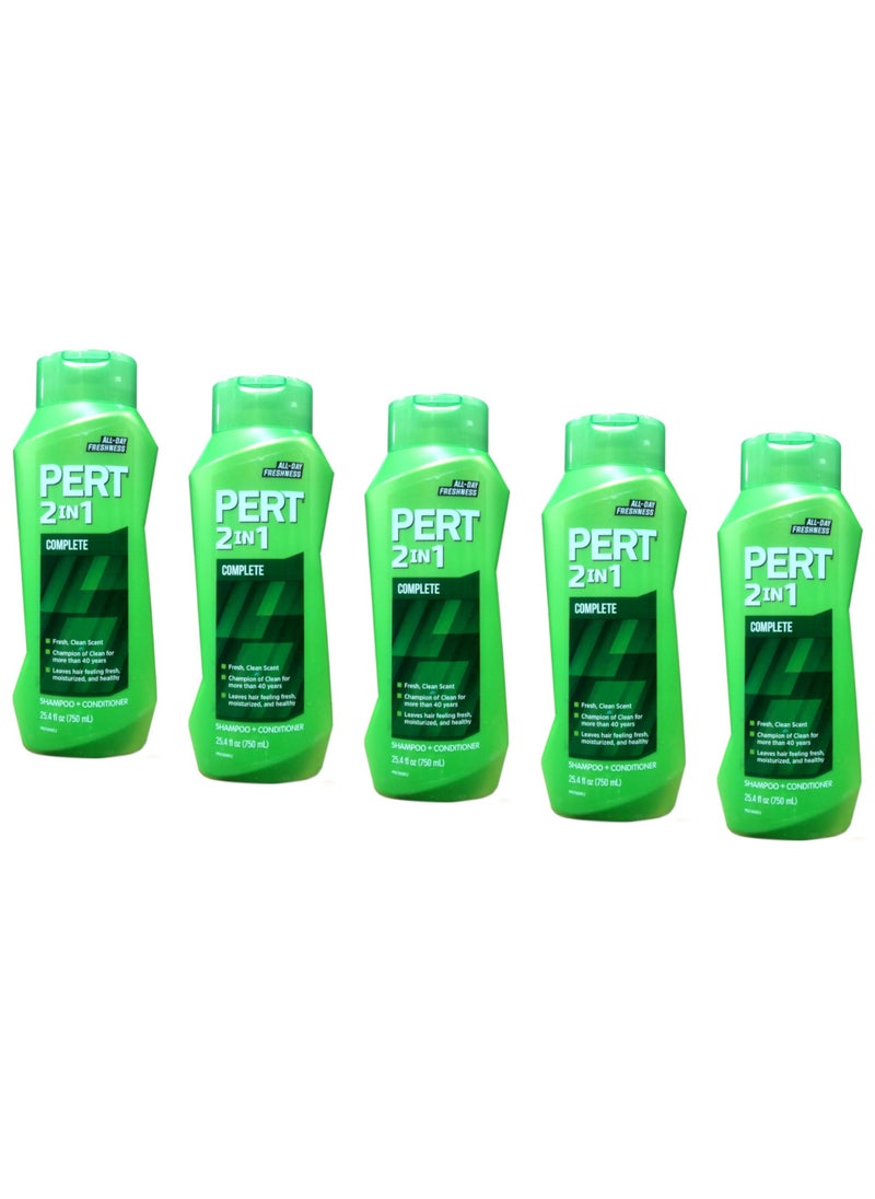 PERT PLUS - Pert Classic Clean 2 In 1, For Normal Hair 25.4 oz (Pack of 5) - Image 1