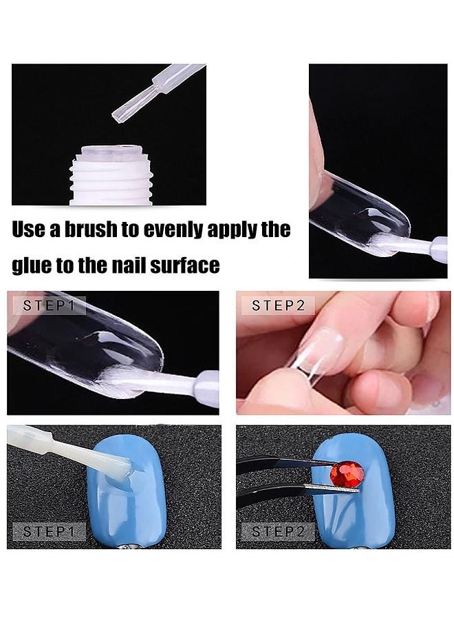 EHOME - Professional Multifunctional Brush on Nail Glue Clear 10G Clear Used for Pasting Nail Patches and Nail Accessories, Strong Adhesion, No Damage to Armor - Image 1