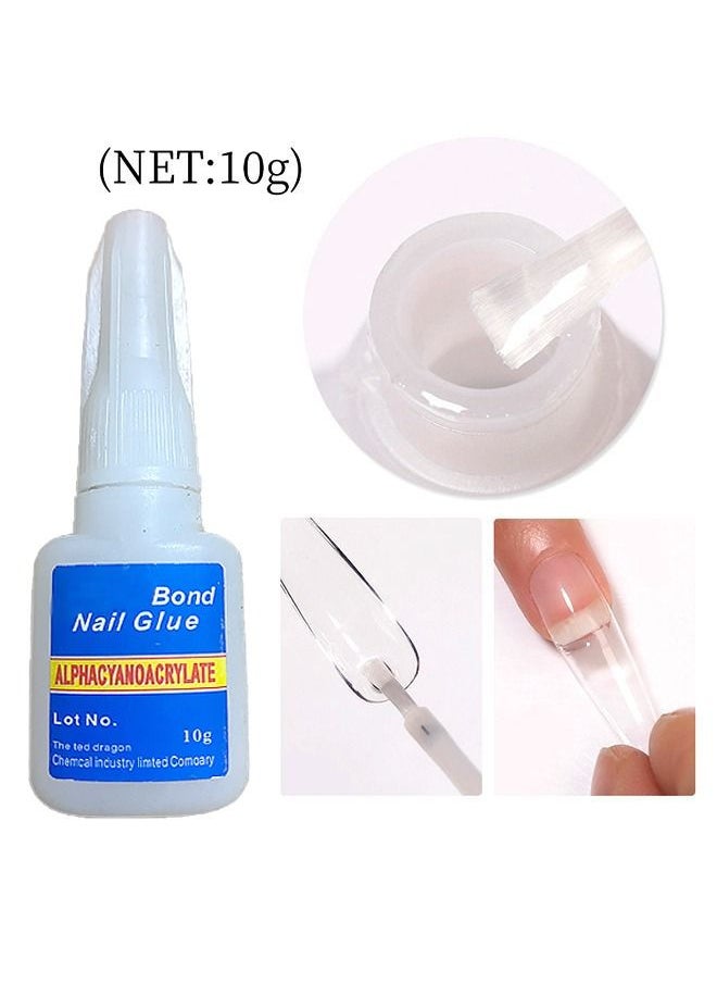 EHOME - Professional Multifunctional Brush on Nail Glue Clear 10G Clear Used for Pasting Nail Patches and Nail Accessories, Strong Adhesion, No Damage to Armor - Image 1