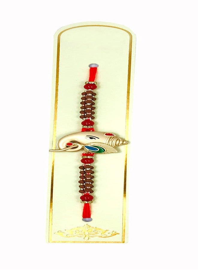 Evisha Ganesh Pair Rakhi Roli Chawal Plate And Kids Cartoon Character LED Rakhi For Brother And Bhabhi | Rakhi Combo-264-Kada21-Led-T || rakhi || rakhi set || rakhi for brother || rakhi for brother and bhabhi || rakhi combo || bhaiya bhabhi rakhi || rakhi gifts - Image 2