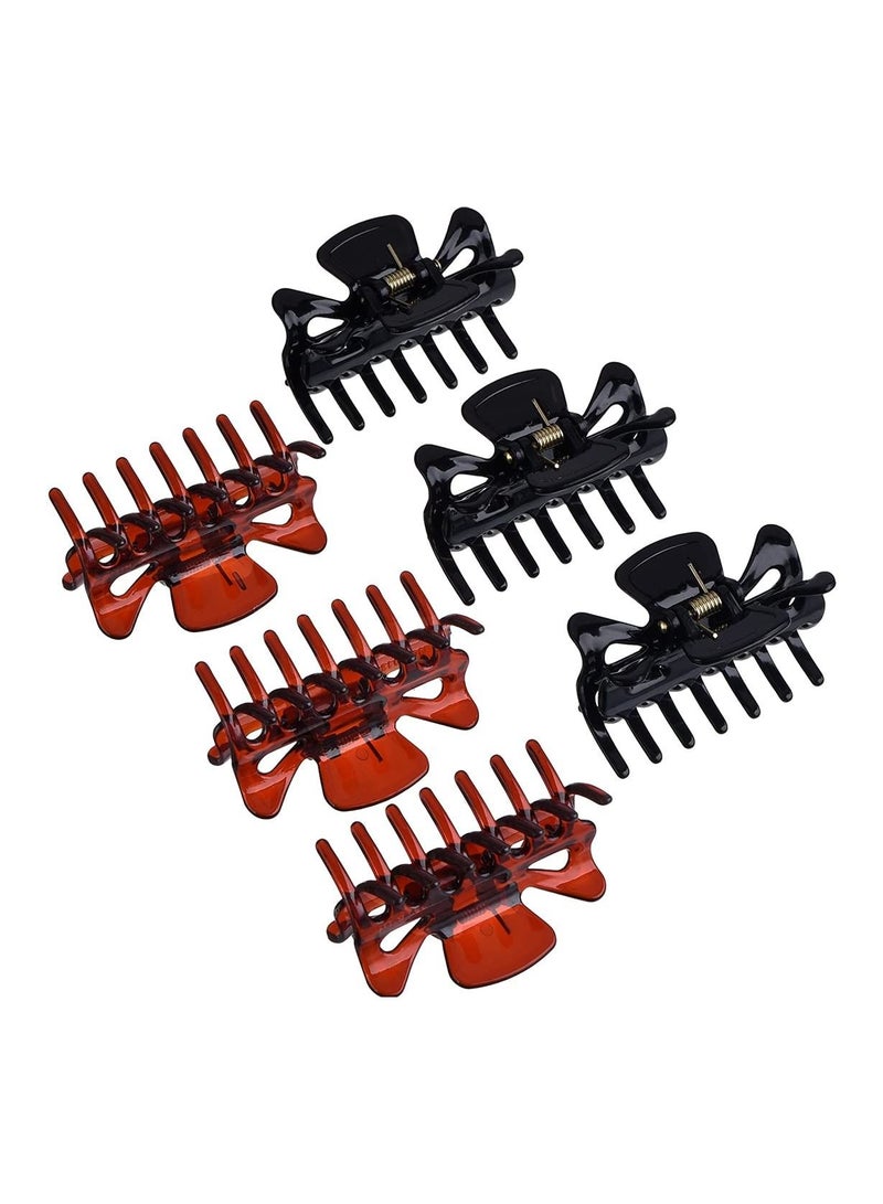 سيوسي 6 قطع مشابك شعر بلاستيكية ، مشابك شعر للنساء ، مشابك شعر للنساء إكسسوارات شعر ، مشبك مخلب للشعر الكثيف - Image 1