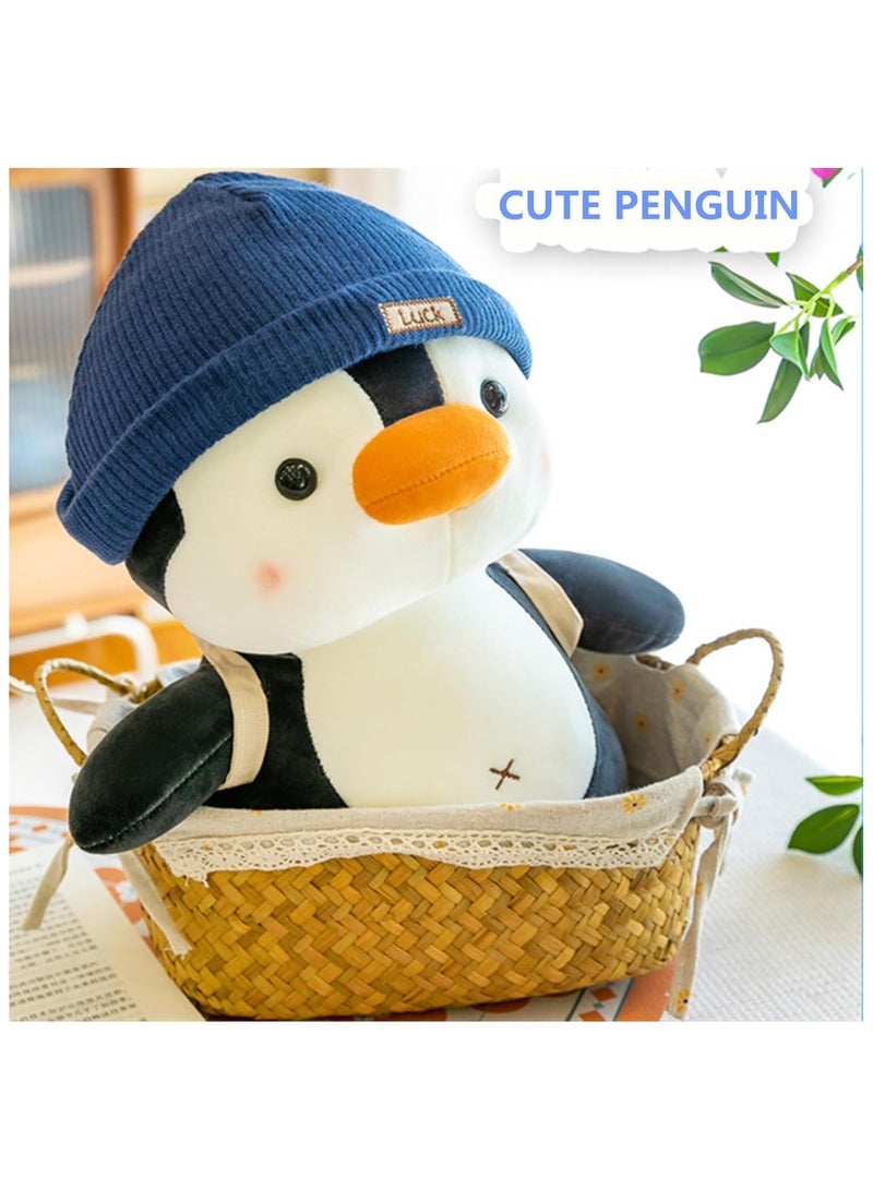 SOLARAE دمية بطريق محشوة 9 بوصات - حيوانات محشوة بطريق ناعمة ولطيفة للسفر مع قبعة وحقائب ظهر، دمية محشوة للأولاد والبنات - Image 4