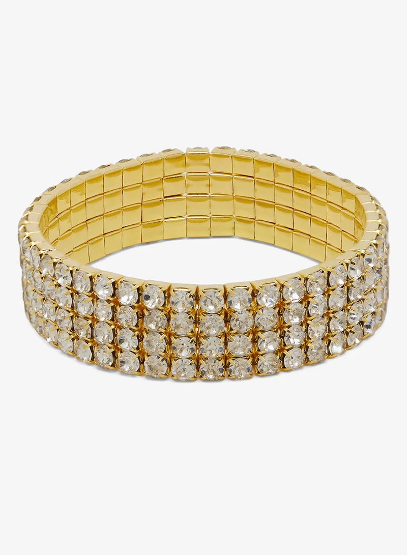 Khizana Gold Multilayered Tennis Bracelet