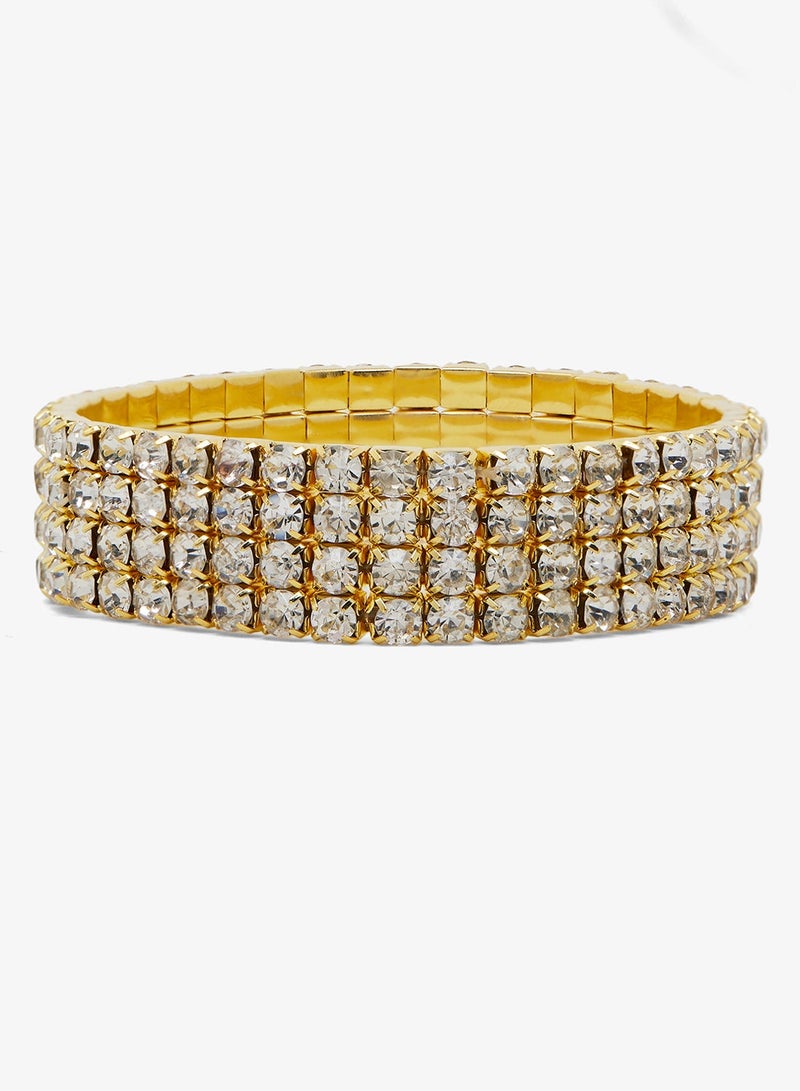 Khizana Gold Multilayered Tennis Bracelet - Image 3