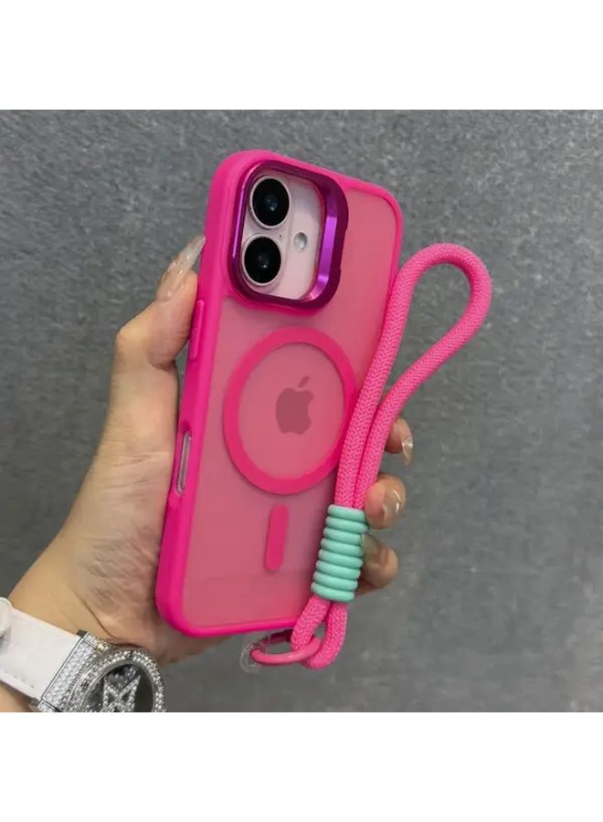 غطاء هاتف بنفسجي للشحن اللاسلكي مخصص لـ iPhone 15 Plus مع حزام - Image 1