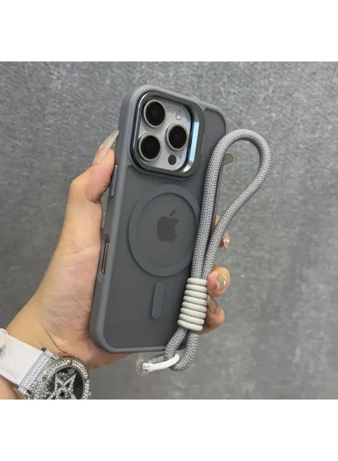 غطاء هاتف بنفسجي للشحن اللاسلكي مخصص لـ iPhone 15 Plus مع حزام - Image 3