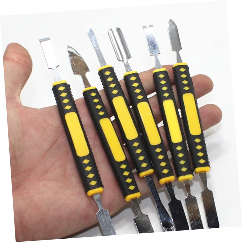 6pcs Steel Prying Bar Set for Mobile Phone Tablet and Metal Crowbar Tools High Strength Steel for Safe Disassembly and Adhesive Removal - Image 4