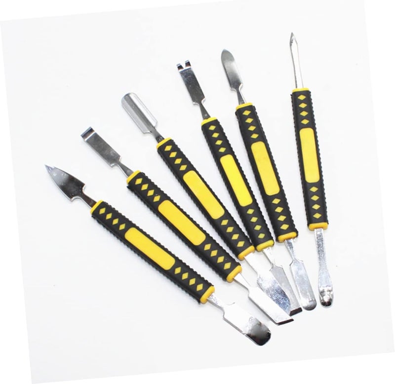 6pcs Steel Prying Bar Set for Mobile Phone Tablet and Metal Crowbar Tools High Strength Steel for Safe Disassembly and Adhesive Removal - Image 5