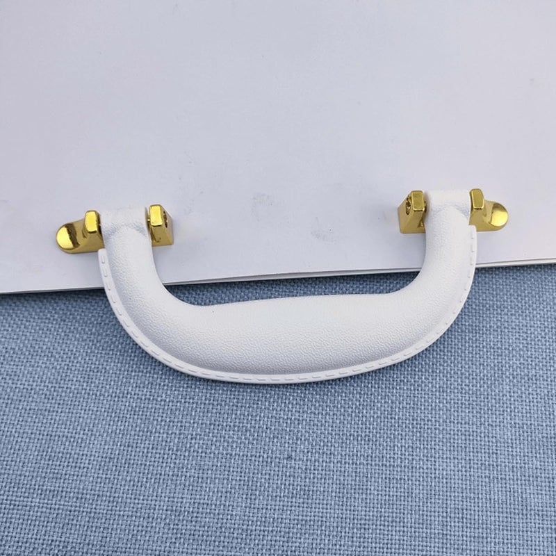 Dophee dophee 4Pcs Replacement Suitcase Luggage Carrying Handles Grip with Screws for Wine Box Case Trunk Luggage Pull Repairing Spare Fixed Pull White 155mm61  - Image 4