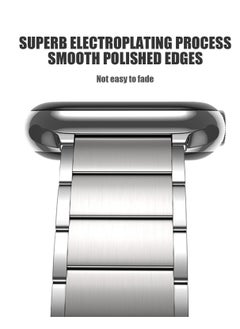 Y&D Metal Straps Compatible with Apple Watch 45mm/44mm, Magnetic iWatch Replacement Bands, Stainless Steel Strap for Series 7/6/5/4/SE (Sliver)  - Image 2