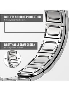 Y&D Metal Straps Compatible with Apple Watch 45mm/44mm, Magnetic iWatch Replacement Bands, Stainless Steel Strap for Series 7/6/5/4/SE (Sliver)  - Image 5