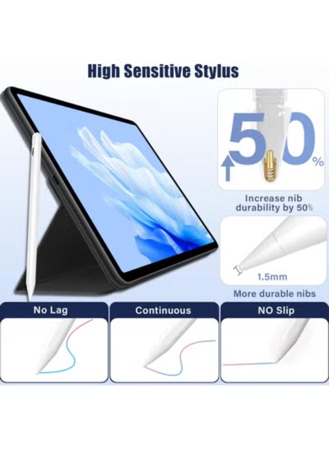 HASHONE Stylus Pen for iPad, Rechargeable Active Stylus with Palm Rejection, Tilt Sensitivity, 1.2mm Fine Point, USB-C Fast Charge, Compatible with iPad and Most Tablets - Image 3