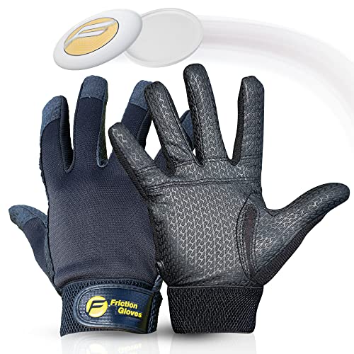 Friction Gloves Ultimate Frisbee Gloves Rubberized Palm Fingers for Amazing Grip in All Conditions Play Your Best in Any Weather Adult Extra Large - Image 1