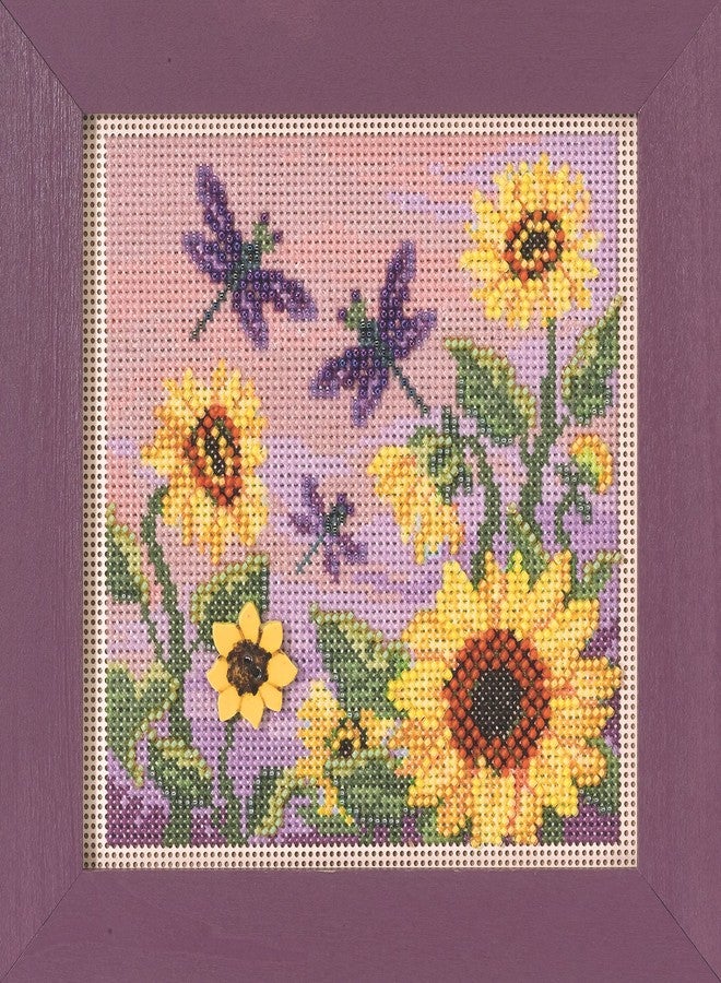 Mill Hill Sunflower Garden Beaded Counted Cross Stitch Kit 2022 Buttons & Beads Autumn MH142221 - Image 2