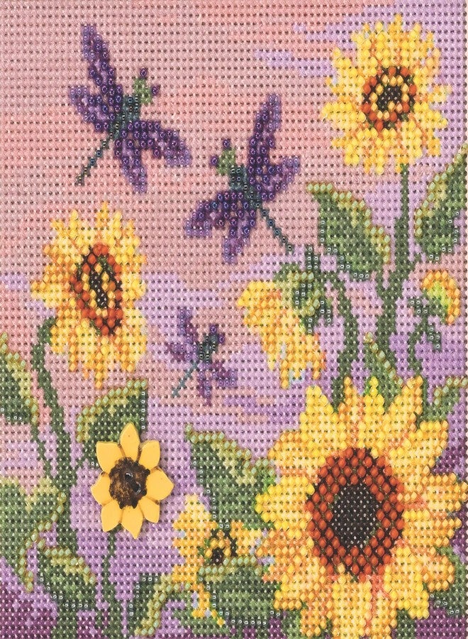 Mill Hill Sunflower Garden Beaded Counted Cross Stitch Kit 2022 Buttons & Beads Autumn MH142221 - Image 1