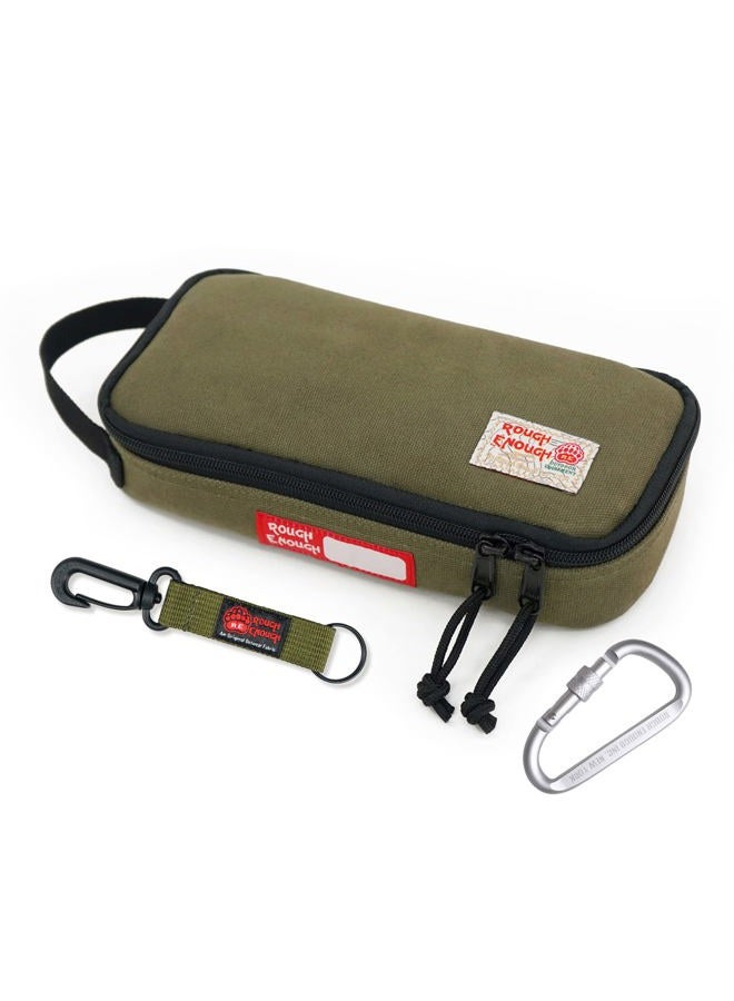 RE ROUGH ENOUGH Small Tool Bag Pouch Canvas Large Pencil Case Box for Boys Men EDC Organizer Storage for Accessories with Zipper Handle - Image 1
