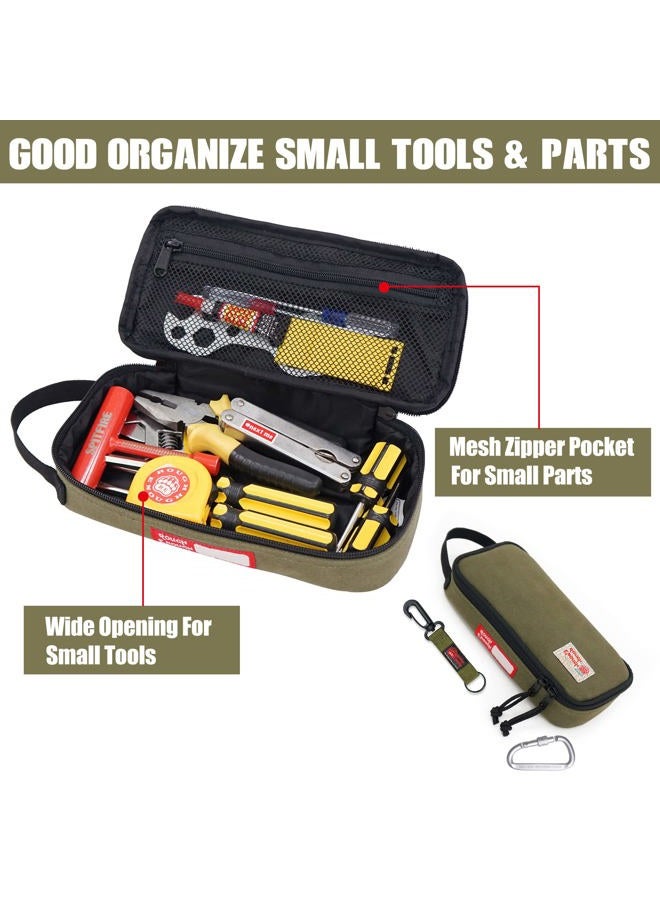 RE ROUGH ENOUGH Small Tool Bag Pouch Canvas Large Pencil Case Box for Boys Men EDC Organizer Storage for Accessories with Zipper Handle - Image 2