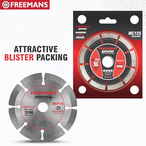 FREEMANS MC110 Power Diamond Saw Blade/Cutting Wheel - 4 Inch 110mm x 10T Use For Marble Cutting || Stone Cutting, Cutting Concrete, Asphalt, Bricks etc (Pack of 20) - Image 2