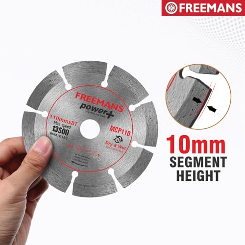 FREEMANS MC110 Power Diamond Saw Blade/Cutting Wheel - 4 Inch 110mm x 10T Use For Marble Cutting || Stone Cutting, Cutting Concrete, Asphalt, Bricks etc (Pack of 20) - Image 4