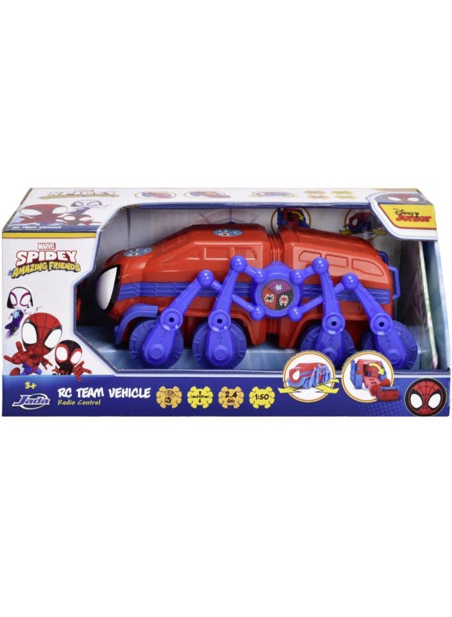 Jada Marvel Spidey and His Amazing Friends RC Team Vehicle (1:50, Red/Blue) - Image 1