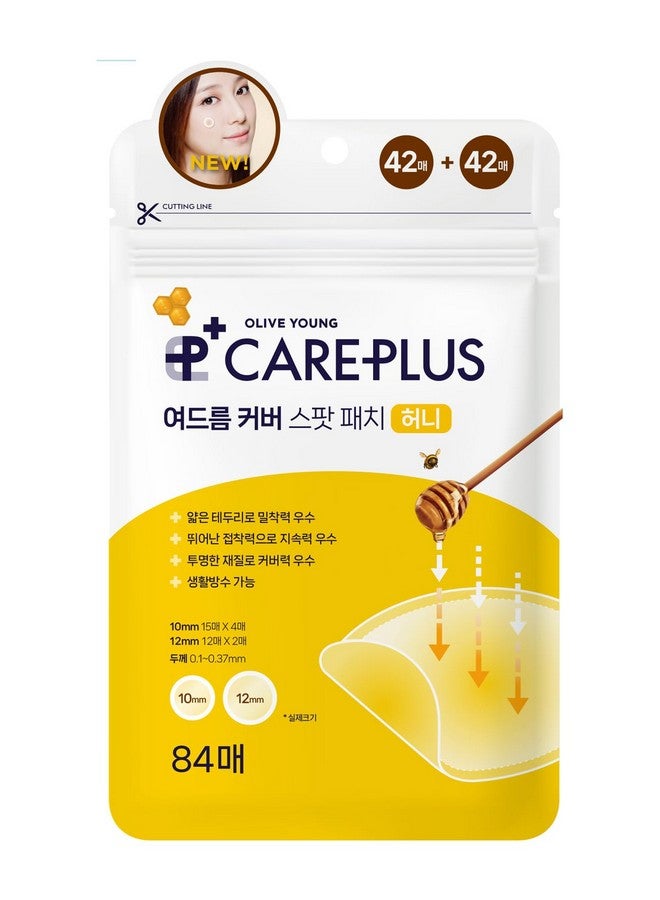 OLIVE YOUNG OLIVE YOUNG Care Plus Honey Scar Cover Korean Spot Pimple Patches 1PACK (84Count) | Hydrocolloid Patch, Spot Stickers for Acne Pimple and Zits, Contains Manuka Honey  - Image 1