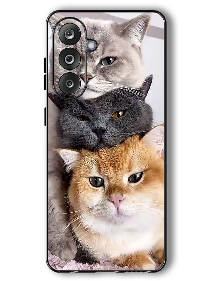 Theodor Case Compatible with Samsung Galaxy F36/ M36 6.7 Inch Protection Shockproof Bumper Cover Cats - Image 1