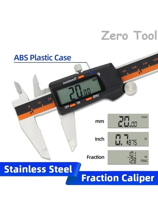 Black Digital Vernier Caliper 0 01mm Precision Inch Metric Fraction Measuring Tool - Image 2