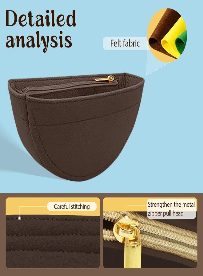 Lckaey Purse Organizer for Loop Hobo Bag Organizer Insert - 2mm Felt Bag Liner Handbag Insert Y096-coffee - Image 2