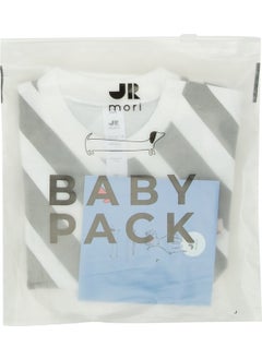Jrmori Sideways Stripe Printed Sweatshirt with Snap on Shoulders  - Image 2