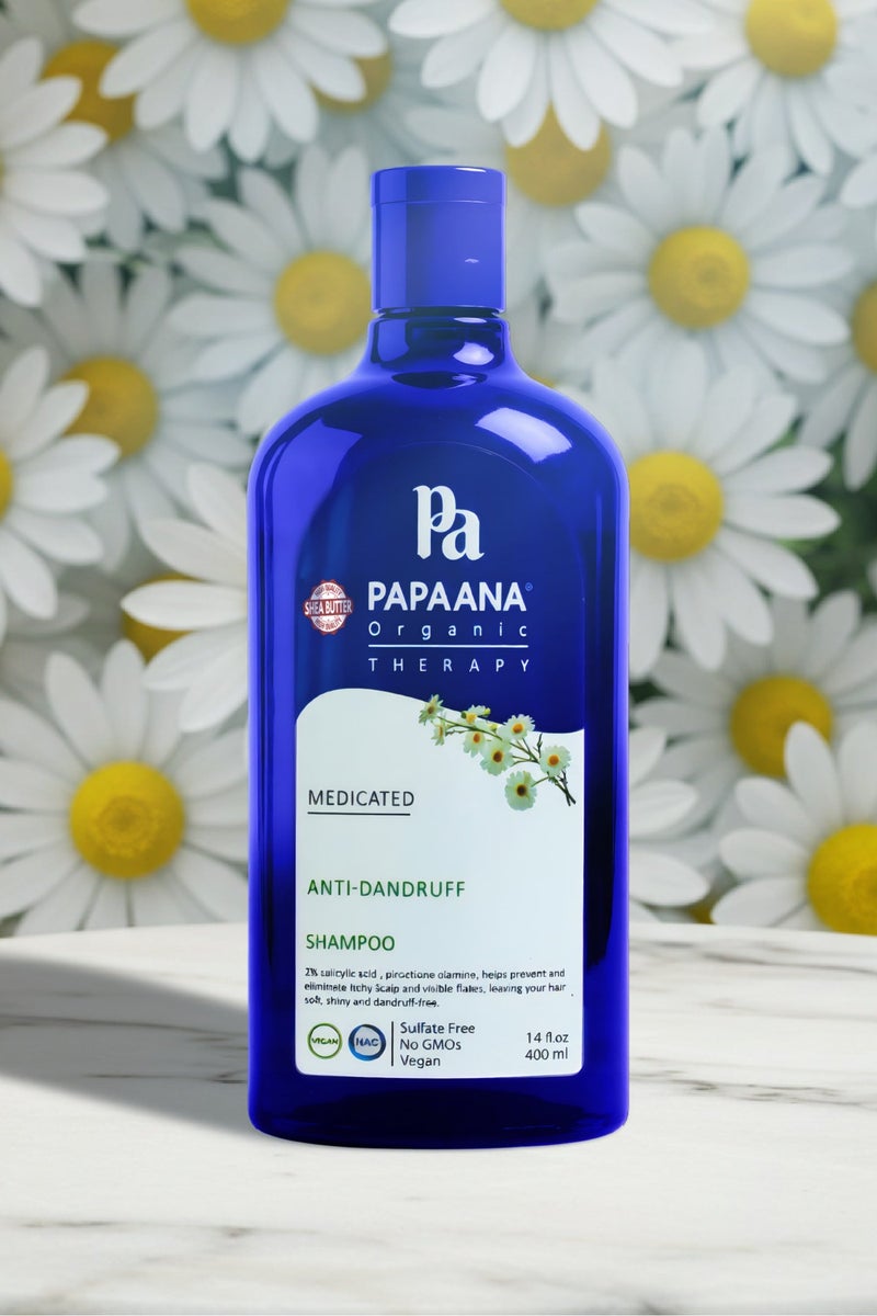 Papaana Organic Anti-Dandruff Shampoo with Shea Butter – 400ml, Soothing & Nourishing Treatment for Scalp & Hair with Shea Butter & Anti-Dandruff Conditioner with Shea Butter – 400ml, Soothing & Nourishing Treatment for Scalp & Hair with Shea ButterBundle - Image 2