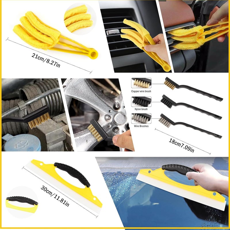 GES 22-Piece Car Cleaning Kit: Complete Detail Set for Interior, Exterior, Wheels, and Dashboard - Image 4