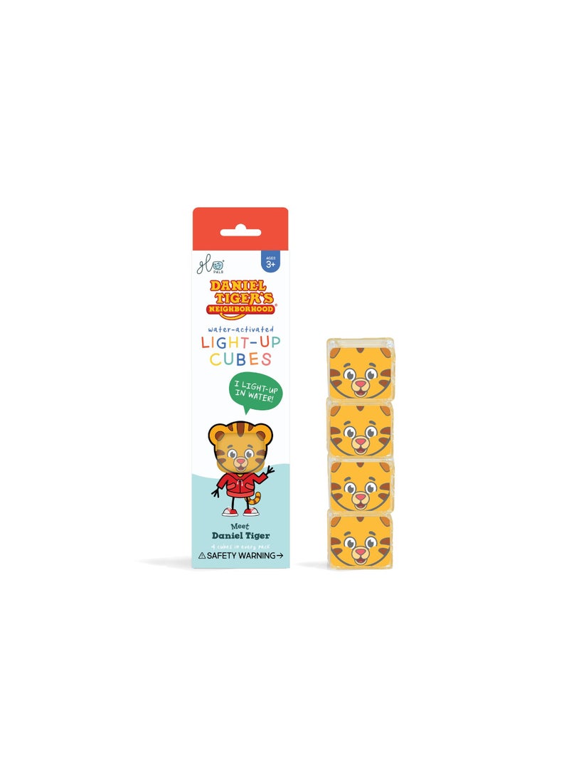 Bamboo Bark - Glo Pals Daniel Tiger light up baby & kids bath toys glow cubes, water play - Image 1