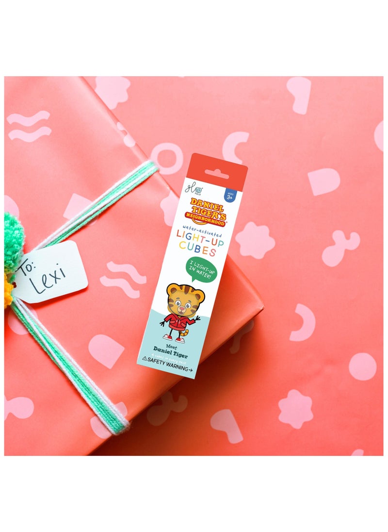 Bamboo Bark - Glo Pals Daniel Tiger light up baby & kids bath toys glow cubes, water play - Image 1