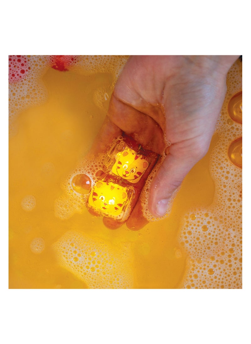 Bamboo Bark - Glo Pals Daniel Tiger light up baby & kids bath toys glow cubes, water play - Image 1