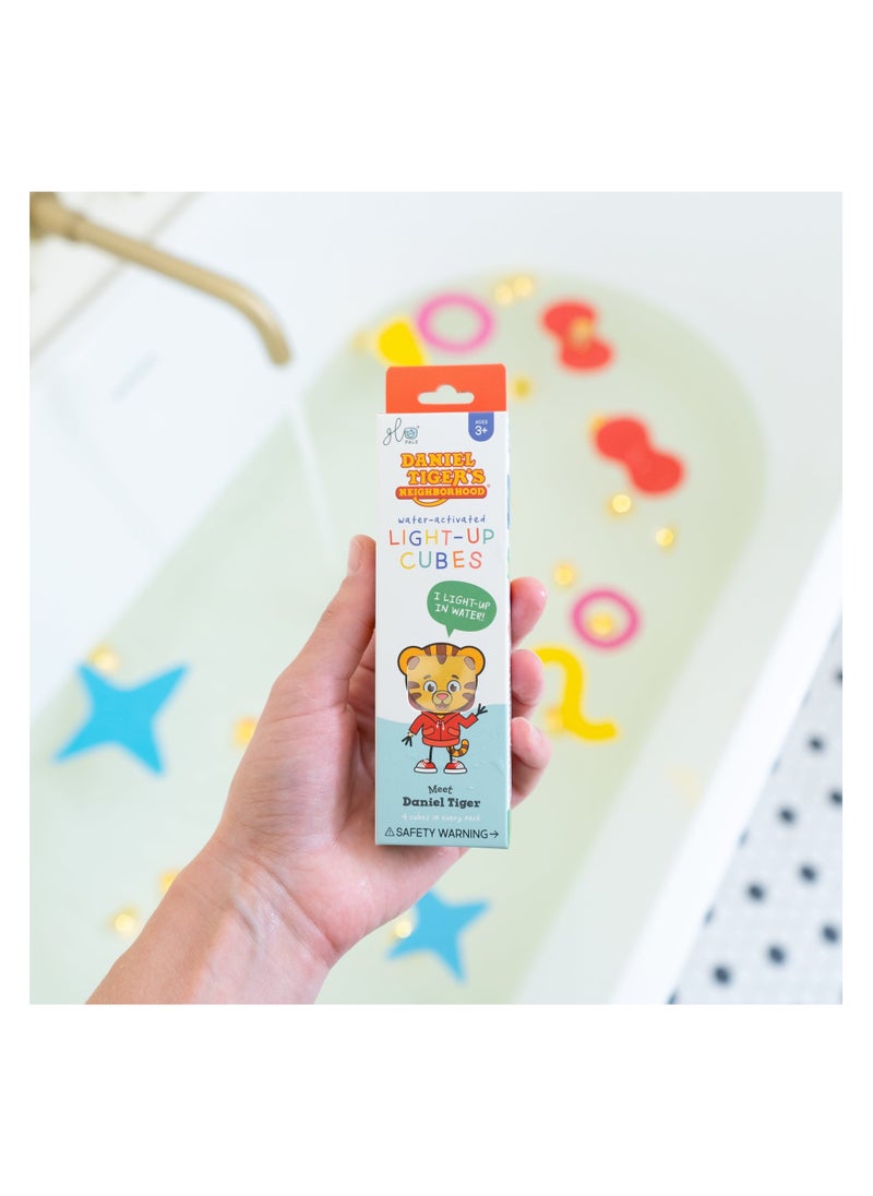 Bamboo Bark - Glo Pals Daniel Tiger light up baby & kids bath toys glow cubes, water play - Image 1