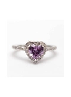 PANDORA "Radiant Love: The Pandora Purple Heart Ring - A Captivating Expression of Elegance and Affection, Expertly Crafted to Bring a Touch of Color and Charm to Your Style, Perfect for Celebrating Life's Beautiful Moments and Connections."  - Image 3