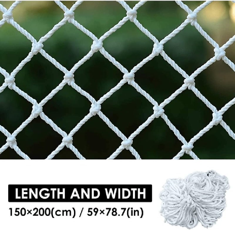 CHALKE Safety Net, Stair Balcony Railing Protector/Pet Toy Anti-Fall Sturdy Polyester Net (Color : Mesh 3cm, Size : 1.5m x 6m) - Image 4