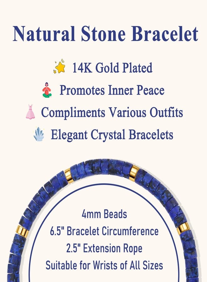 WAINIS 8Pcs Inspirational Gifts Bracelets for Women Natural Stone Crystal Healing Beaded Bracelets Adjustable Spiritual Protective Stones Beads Bracelets for Women Friends Sister - Image 4