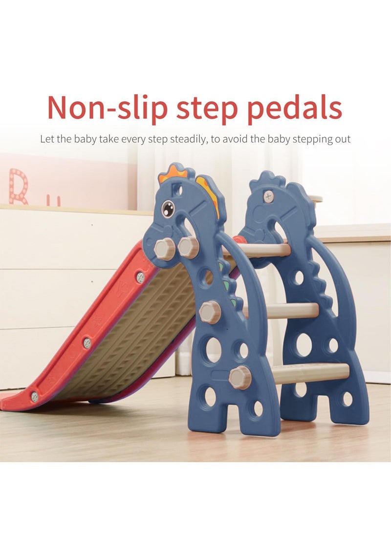 MaBaby Kids Folding SlideToddler Slide for Age 1-3 Kids Baby Slide Indoor Playset Outdoor Playground Foldable Slides for Toddlers Backyard Climber Set with Stairs Basketball Hoop and Ball  - Image 5