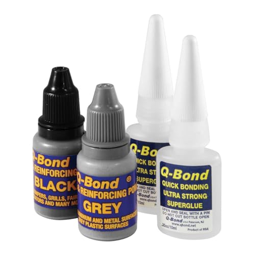 K-Tool International K Tool International 90002 Q Bond Ultra Strong Adhesive Kit for Garages, Repair Shops and, DIY, Repairs Hard Plastics/PVC/Metals, (2) Adhesive Bottles, (1) Plastic and (1) Metal Reinforcing Powders - Image 4