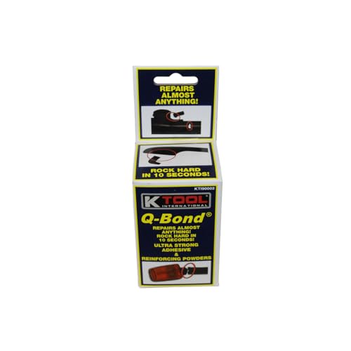 K-Tool International K Tool International 90002 Q Bond Ultra Strong Adhesive Kit for Garages, Repair Shops and, DIY, Repairs Hard Plastics/PVC/Metals, (2) Adhesive Bottles, (1) Plastic and (1) Metal Reinforcing Powders - Image 2