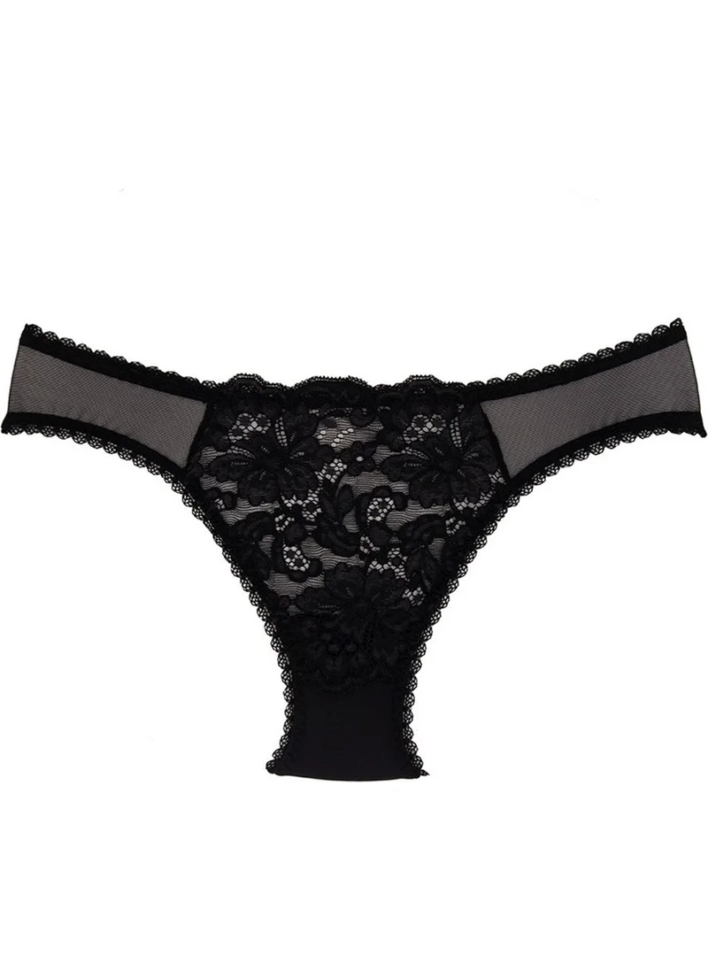 Magic Form 227 Women's Black Lace Fabric Detailed Panties