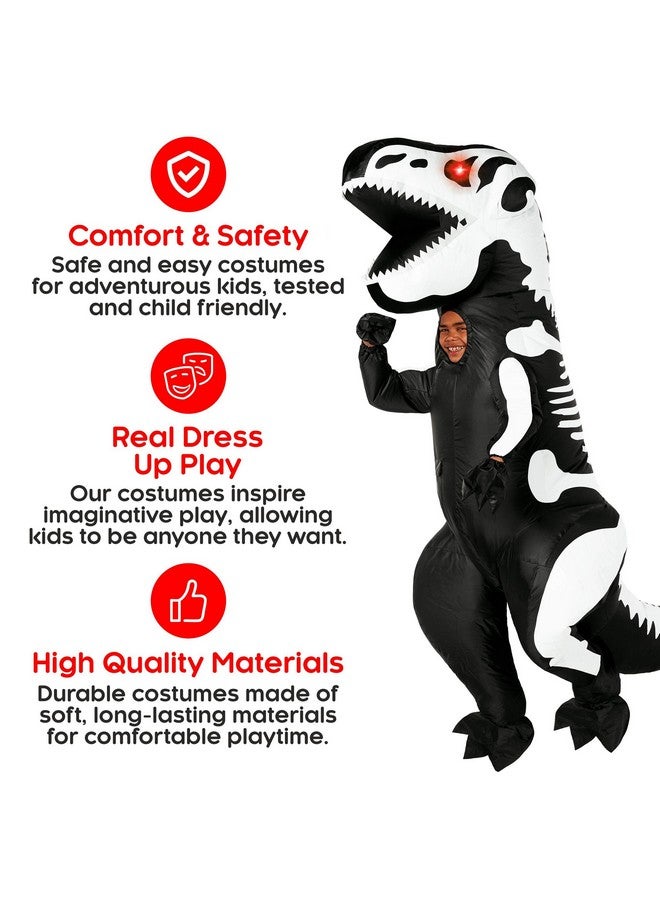 Morph LED Light Eyes Dinosaur Costume - Skeleton T-Rex & Skeleton Dinosaur - Kids - Image 5