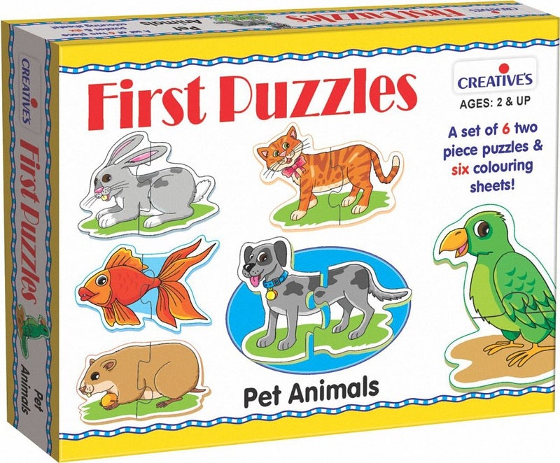 Creative's First Puzzles - Pet Animals 6 Jigsaw Puzzle Set with 2 pcs Each| Pre-School Learning & Educational Puzzle Set| Birthday Gift| Ages 2+ Years - Image 5