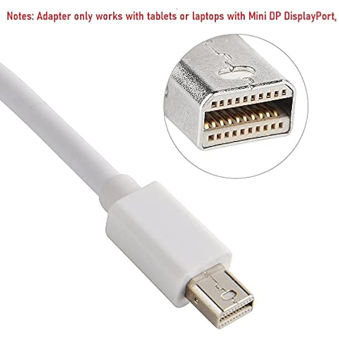 MESHIV MINI (DP) DISPLAYPORT TO VGA FEMALE ADAPTER FOR MAC (THUNDERBOLT COMPATIBLE) MACBOOK/MACBOOK AIR/MACBOOK PRO/IMAC/MAC MINI & MAC PRO - Image 3
