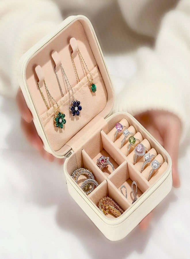 Ldntly Cute Flamingo Travel Jewelry Case,Jewelry Box Travel Organizer Small PU Leather Rings Earrings Necklaces Storage Box Valentine's Day Flamingo Gifts for Women,Daughter,Girlfriend,Mom,Wife - Image 2
