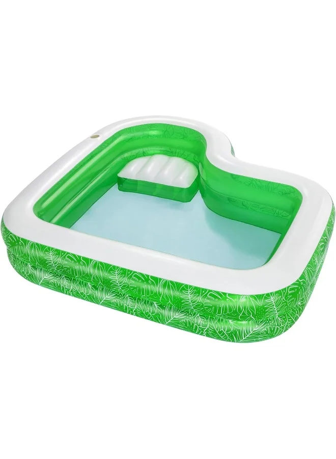 Bestway 7'7" X 7'7" X 20" Tropical Paradise Family Pool
