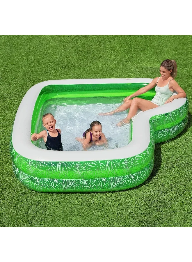 Bestway 7'7" X 7'7" X 20" Tropical Paradise Family Pool