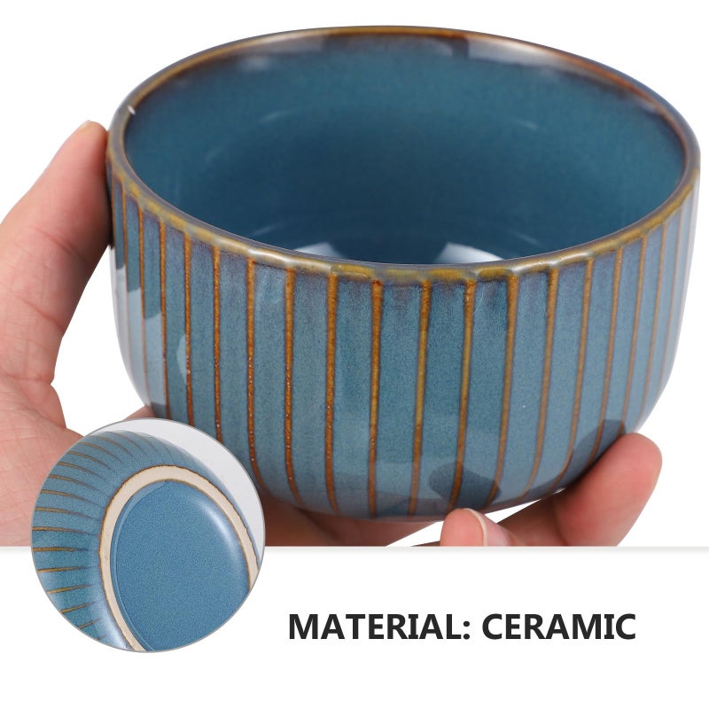 2Pcs Ceramic Rice Serving Bowls Set Microwave Dishwasher Safe Kitchen Dining Salad Bowls Random Color - Image 4